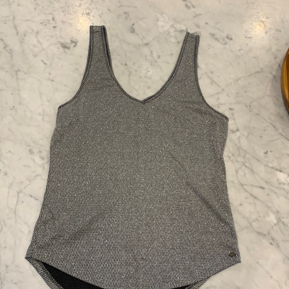 New no tags Guess silver and black tank